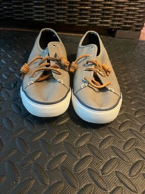 Sperry Women's Blue and White Slip-On Boat Shoes, New, Size 9